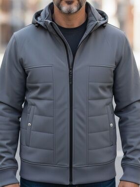 Elements "Pro Series " Grey Hooded Soft Shell Jacket